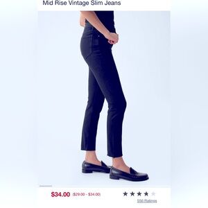Mid Rise Vintage Slim Jeans